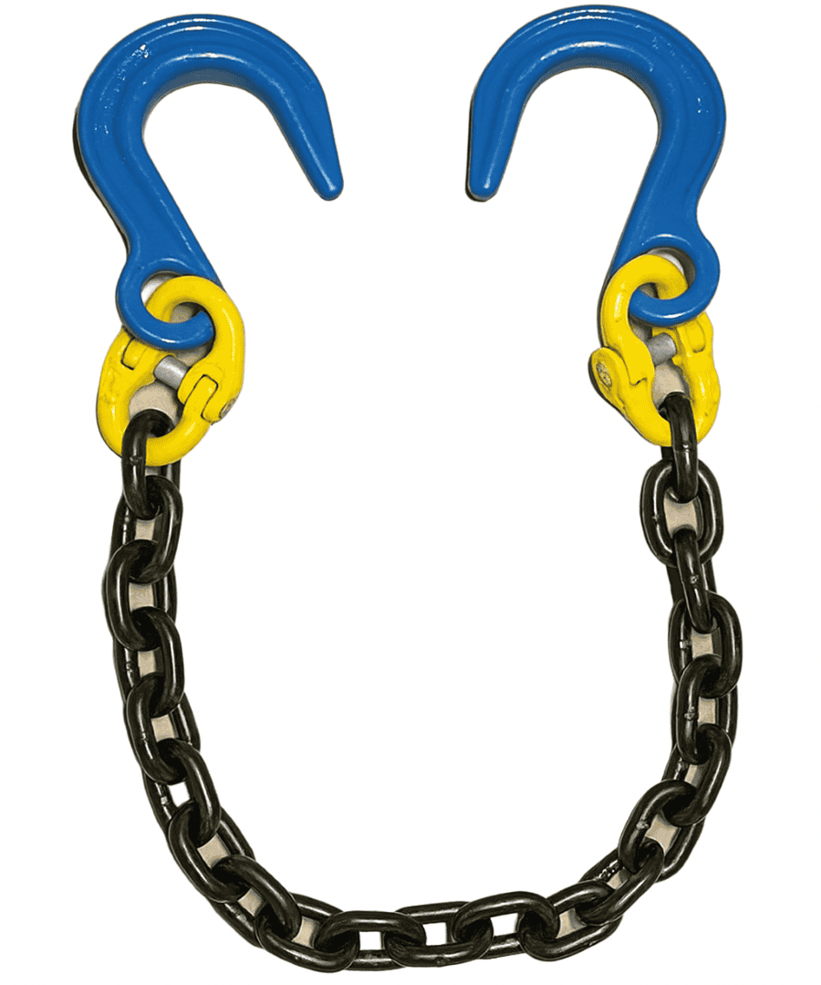 chaine double crochet pour prise sur la jante d'un poids lourd