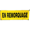 Plaque de remorquage avec inscription " en remorquage " pour poids lourd. Idéal pour le dépannage PL