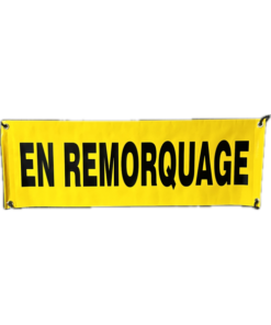 Plaque de remorquage avec inscription &quot; en remorquage &quot; pour poids lourd. Idéal pour le dépannage PL