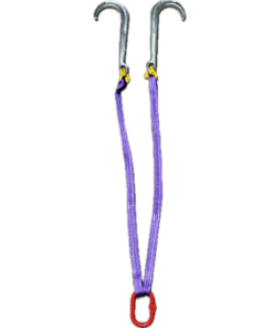 Triangle de sangles avec crochets forgés. Pour le dépannage des véhicules en panne ou accidentés