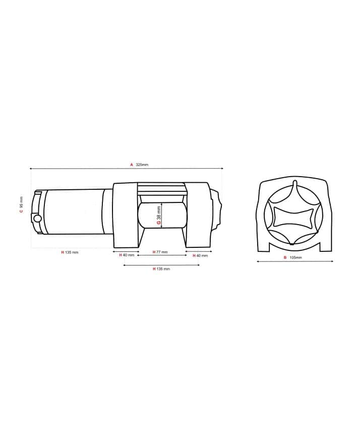 tREUIL ELECTRIQUE DWM 400 ST DIMENSIONS