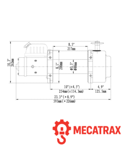 treuil électrique professionnel dimensions