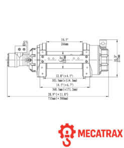 Treuil hydraulique industriel pour professionnel du dépannage et du transport de machines