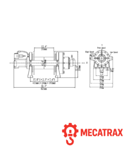 Treuil hydraulique industriel pour professionnel du dépannage et du transport de machines