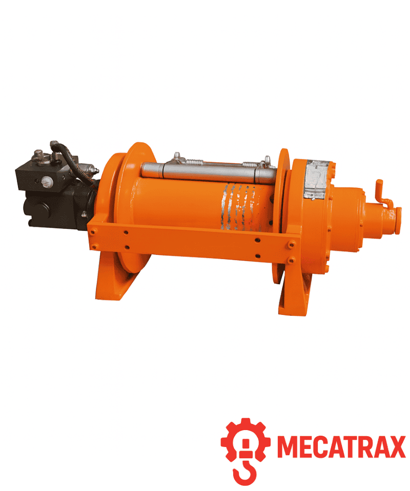 Treuil hydraulique industriel pour professionnel du dépannage et du transport de machines