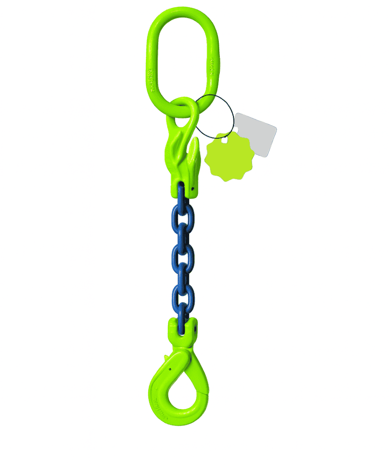 élingue de levage chaine 1 brin grade 80 crochet automatique et raccourcisseur