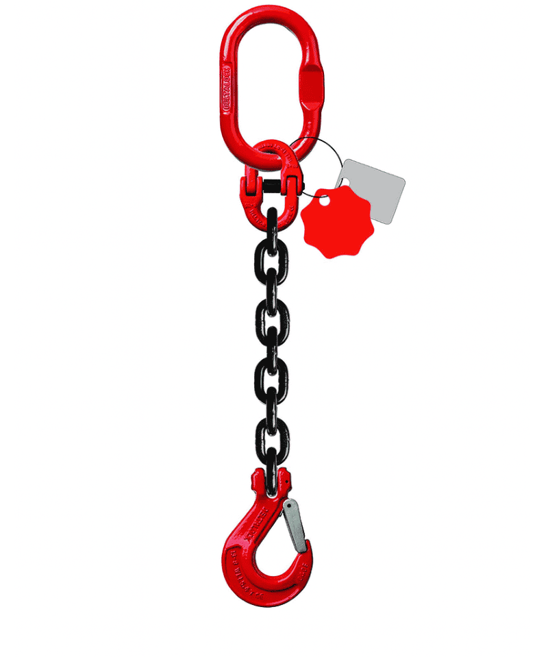 élingue de levage chaine 1 brin grade 80 crochet linguet