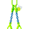 élingue de levage chaine 2 brins grade 100 crochets automatiques et raccourcisseurs