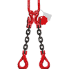 élingue de levage chaine 2 brins grade 80 crochets automatiques et raccourcisseurs