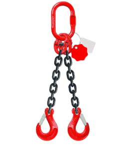 élingue de levage chaine 2 brins grade 80 crochet linguet