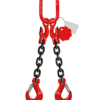 élingue de levage chaine 2 brins grade 80 crochets linguet et raccourcisseurs