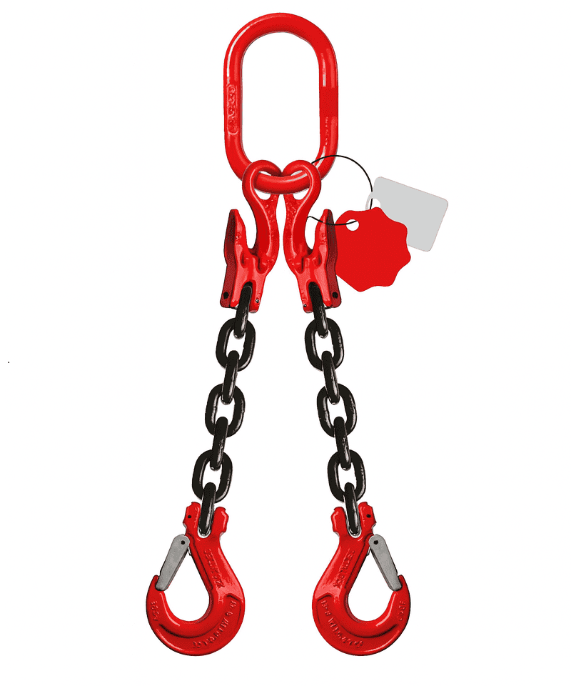 élingue de levage chaine 2 brins grade 80 crochets linguet et raccourcisseurs
