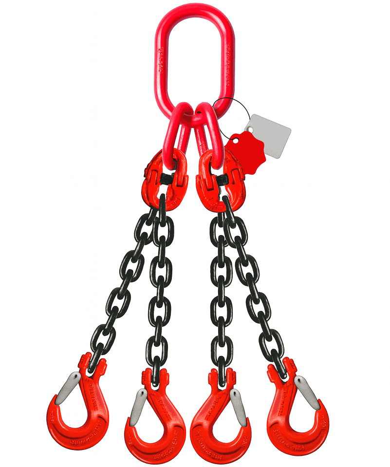 élingue de levage chaine 4 brins grade 80 crochet linguet