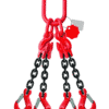 élingue de levage chaine 4 brins grade 80 crochets linguet et raccourcisseurs