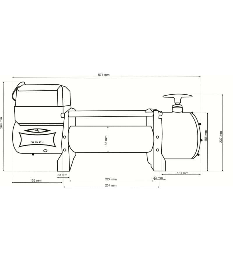 treuil électrique 12 V 24 V dragon winch truck